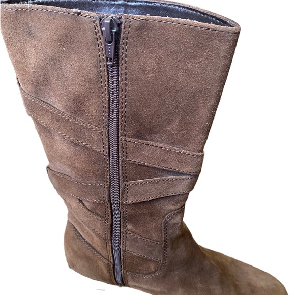 Lauren Ralph Lauren Shelby Suede Brown Boots Size 6.5 - Picture 5 of 7